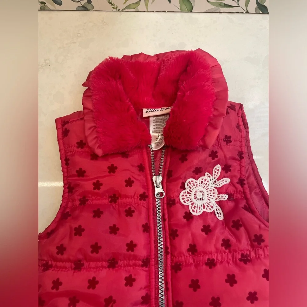 Little Lass Red Vest Size 24 Months.‎